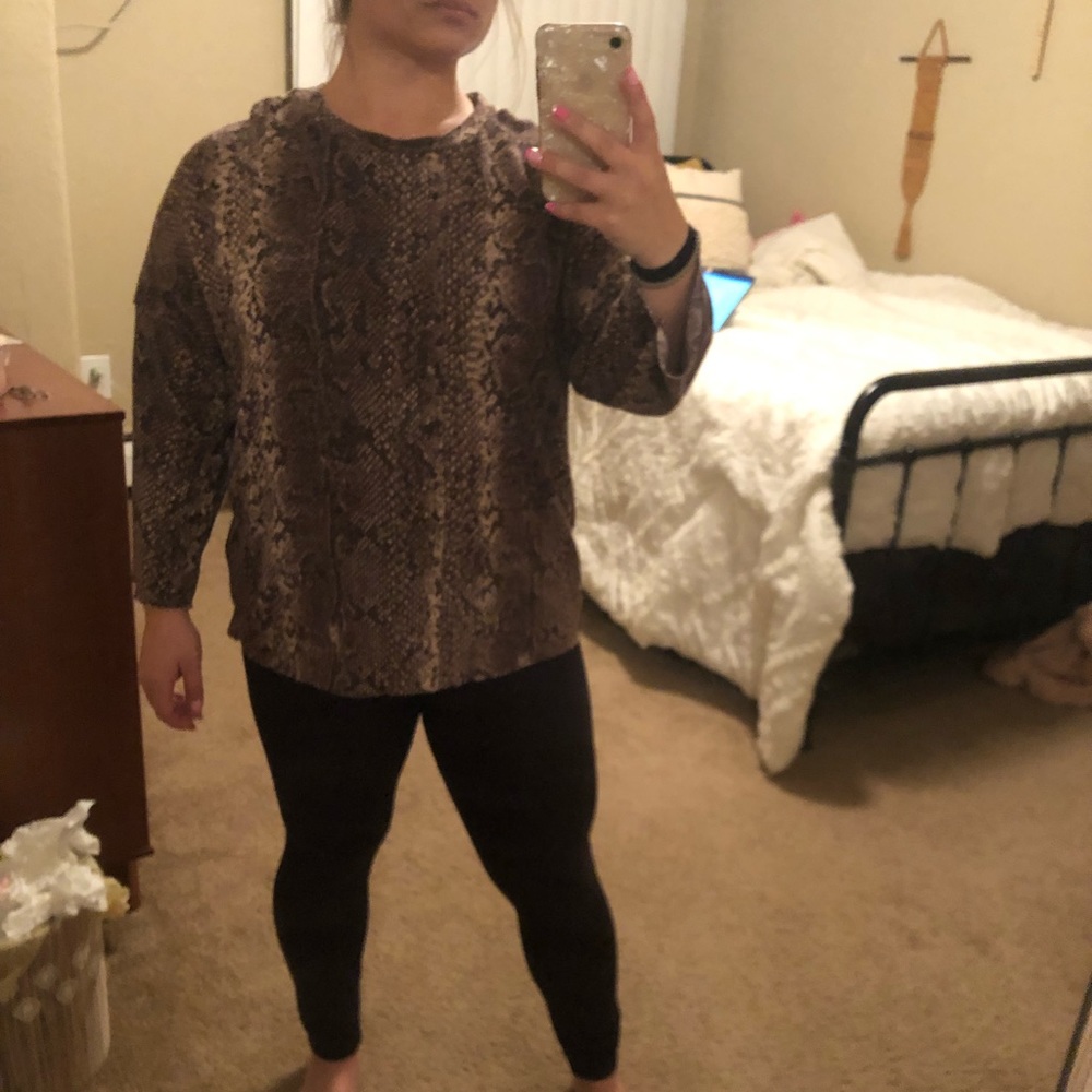 Zara snake skin top